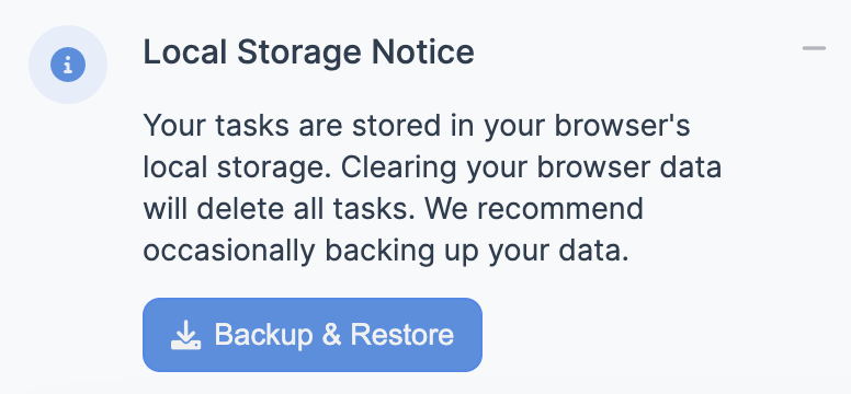 Backup and Restore